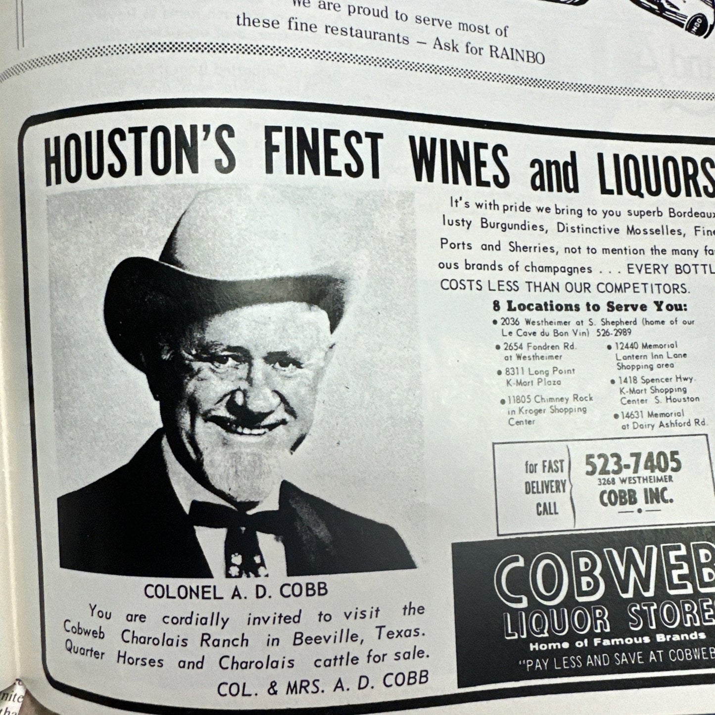 Vintage Dining In — Houston 1971 Restaurants Of The Gulf Coast Area