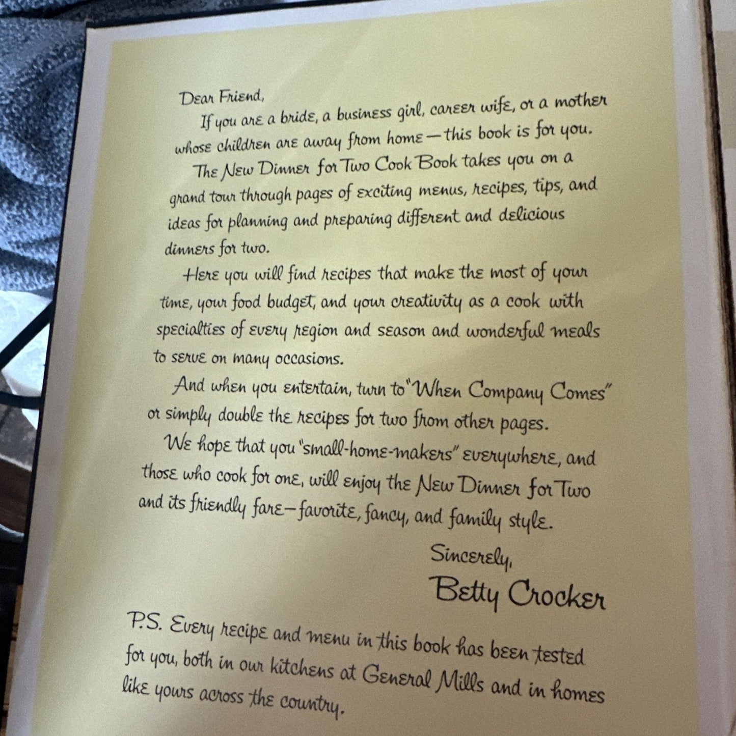 VINTAGE Betty Crocker’s New Dinner for Two 1964 Golden Press Spiral Cook Book