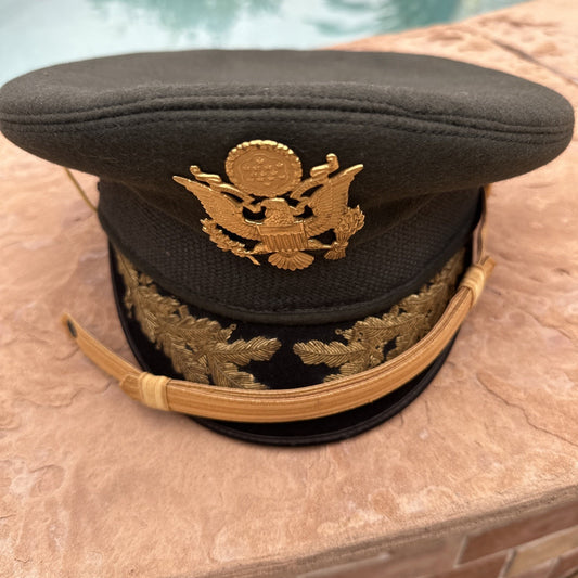 VIETNAM / KOREAN WAR ERA US ARMY KINGFORM WOOL FIELD OFFICERS VISOR CAP
