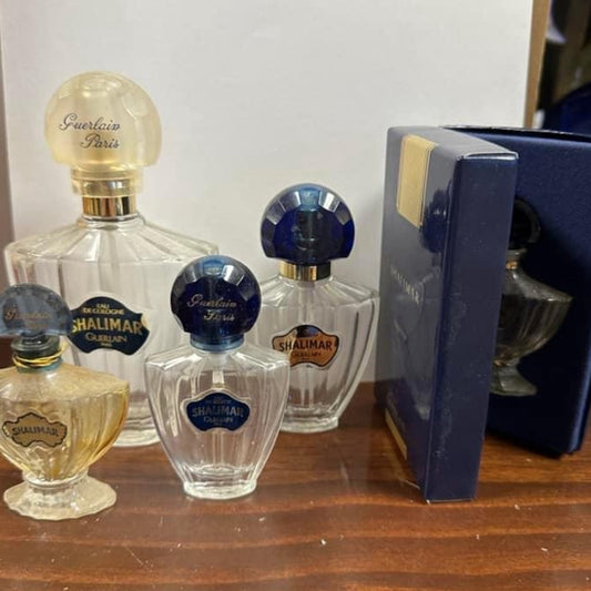 5 Shalimar Vintage Perfume Bottle empty