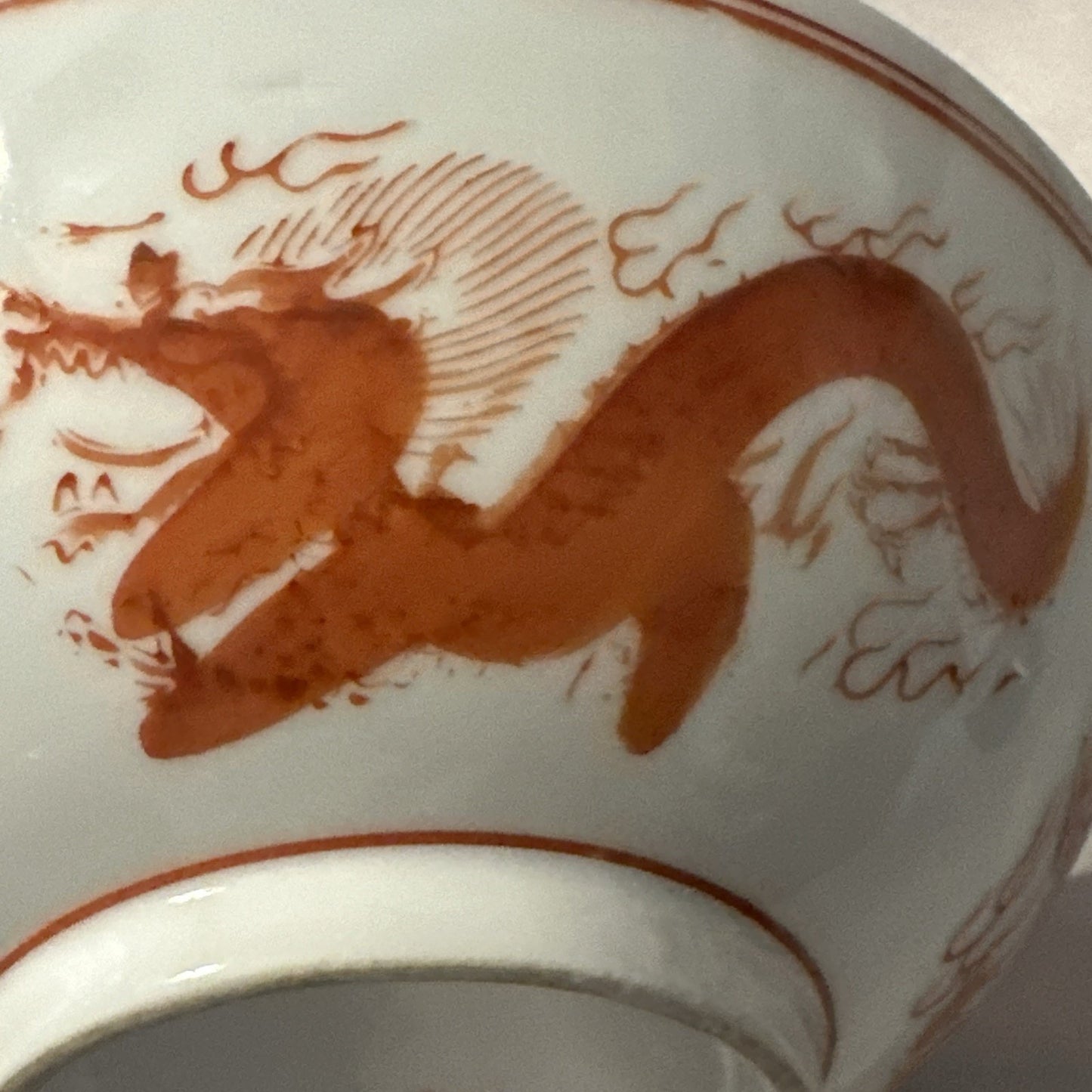 Vintage Asian Dragon Motif #50 Bowl 7.50” Diameter X 2.75”Deep Made In Japan
