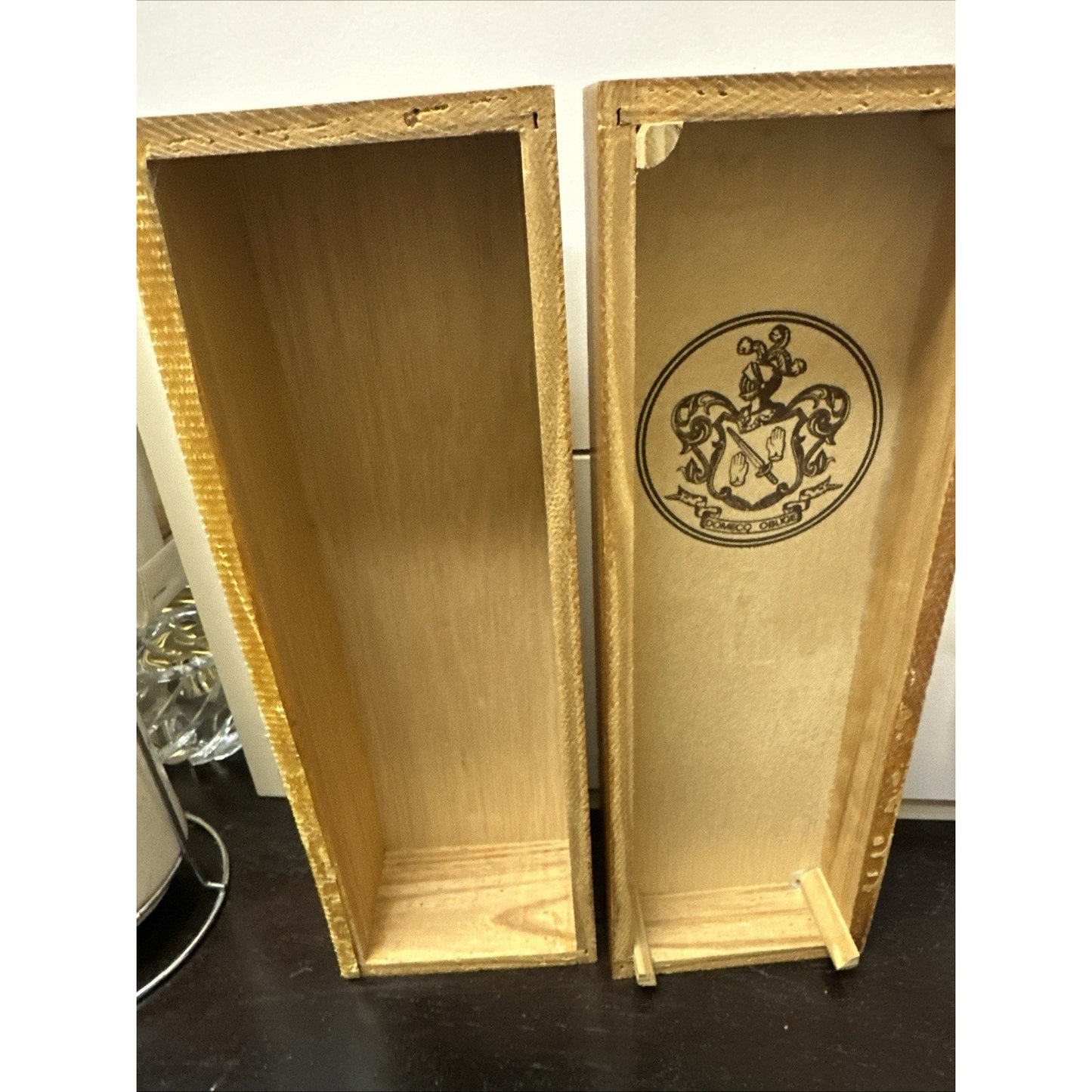 Vintage Carlos I Brandy Pedro Domecq Wood Box Bottle Holder Keepsake *Box ONLY*