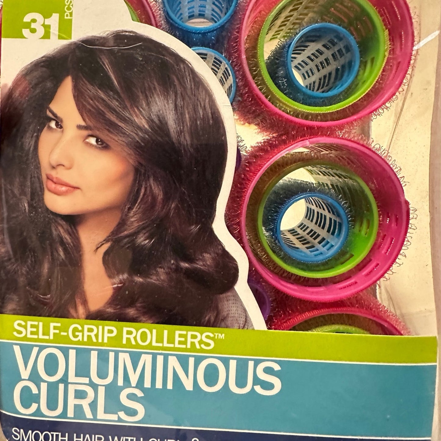 Conair Voluminous Curls Self Grip Rollers 31 Pc Smooth Hair w/ Curl & Lift NEW