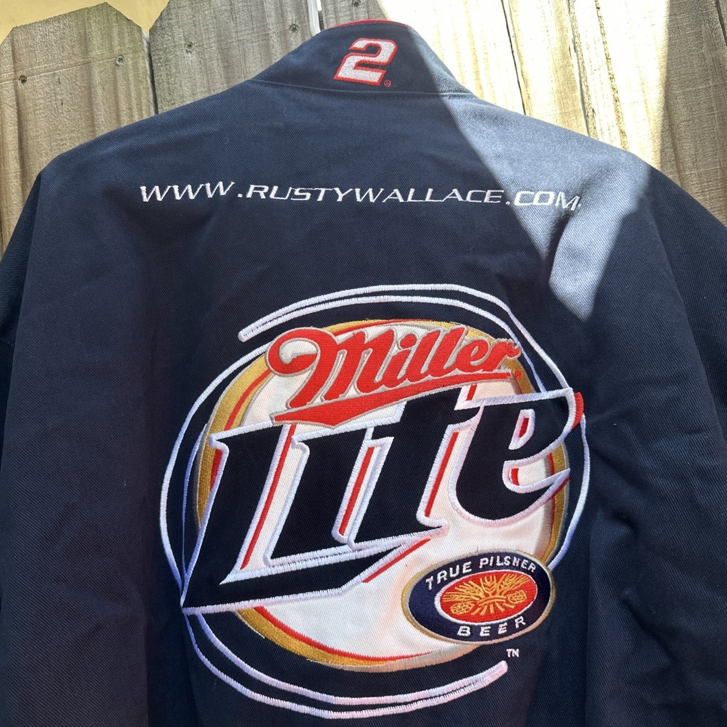 Vintage Miller Lite Rusty Wallace NASCAR Jacket New With Tags 2XL