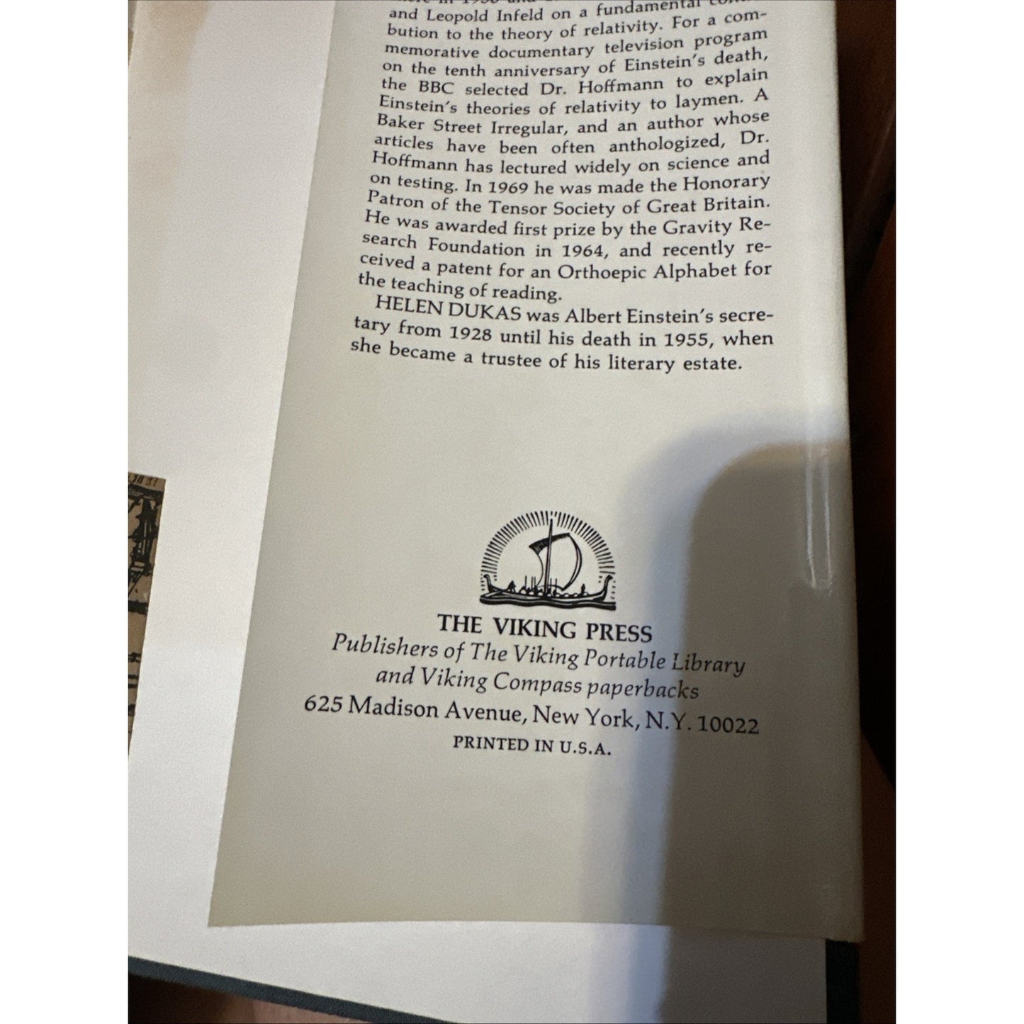 Albert Einstein, Creator and Rebel, by Banesh Hoffmann, 1972 HC