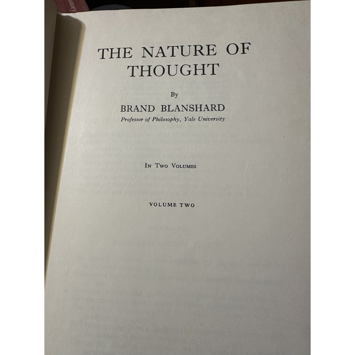 The Nature of Thought [Vol. II] [Muirhead Library of Philosophy]