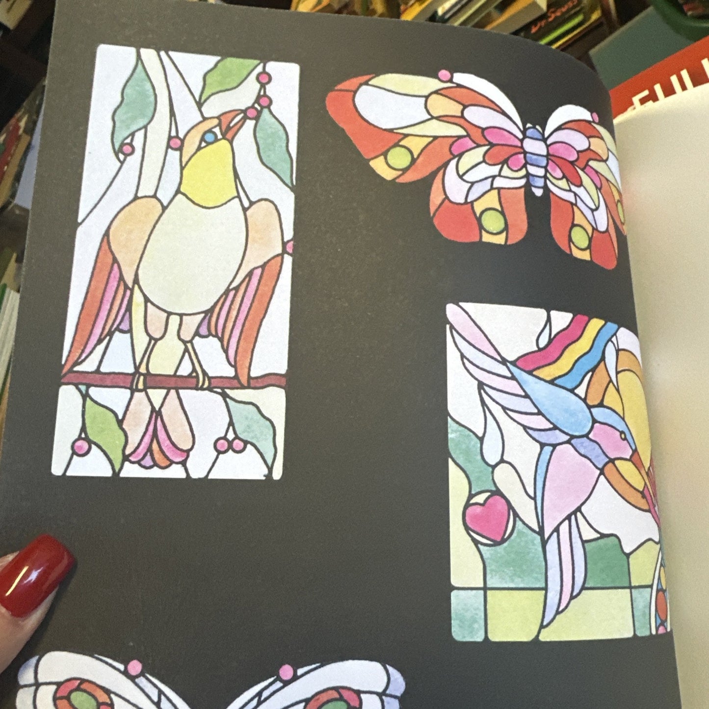 Birds and Butterflies Stained Glass Pattern Book Dove by Ed Sibbett Jr