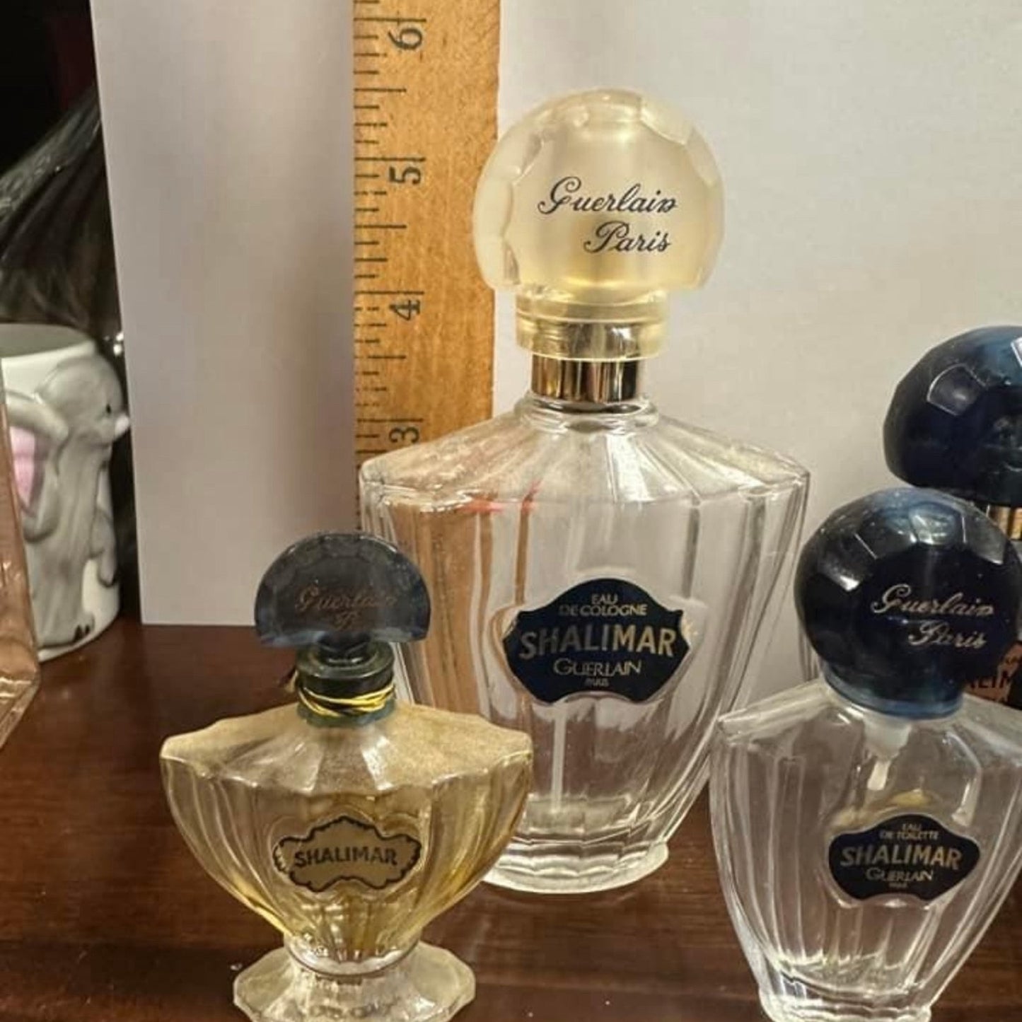 5 Shalimar Vintage Perfume Bottle empty