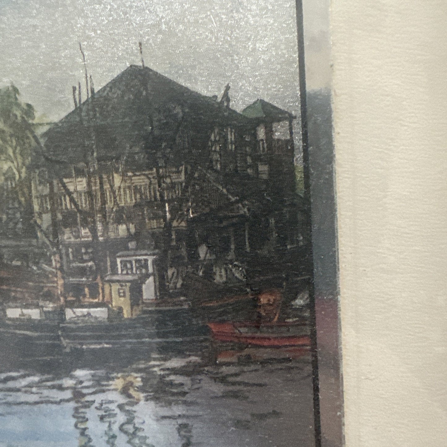 VTG San Pedro Color Foil Etching By Lionel Barrymore