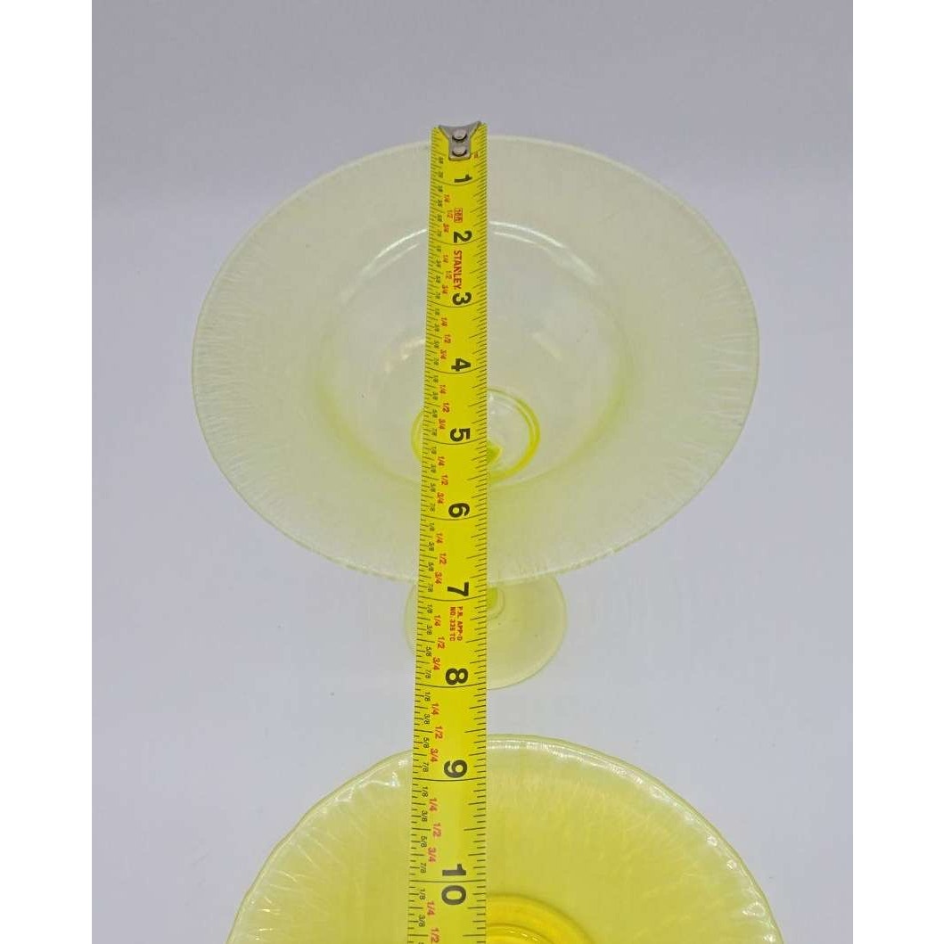Vintage Tiffin Yellow Satin Vaseline Glass Compote
Serving tray & dish
