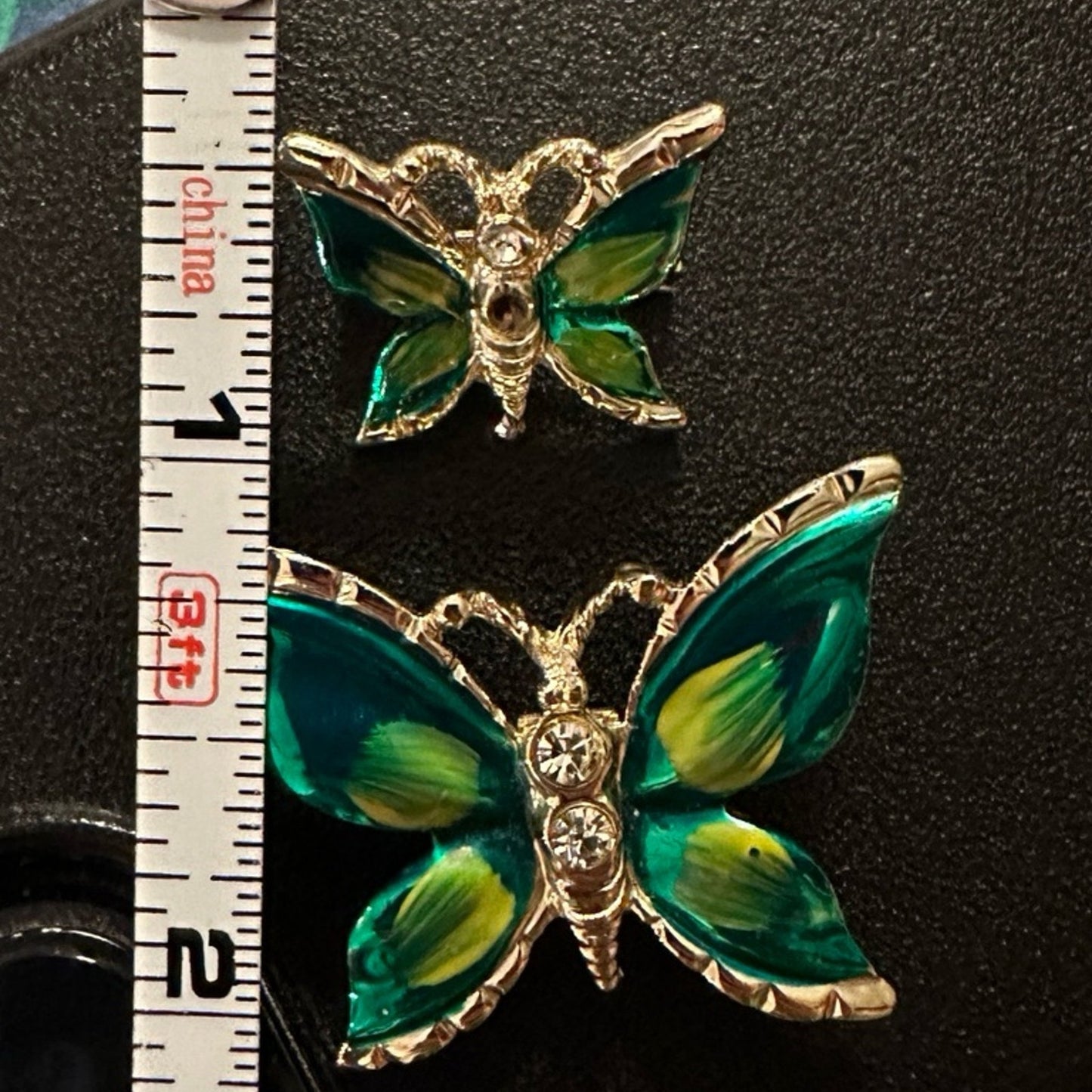 2 small butterfly Brooches pins