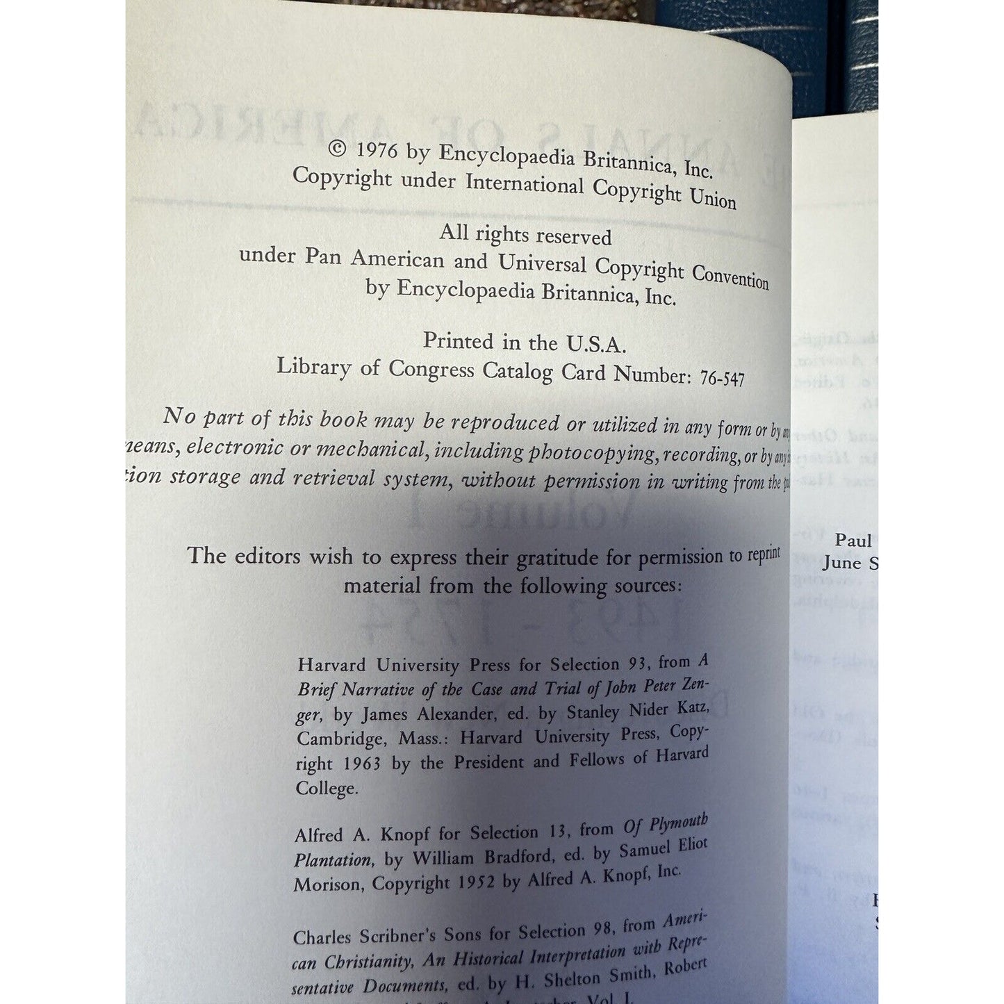 The Annals of America 1976 Complete 20 Volume Book Set