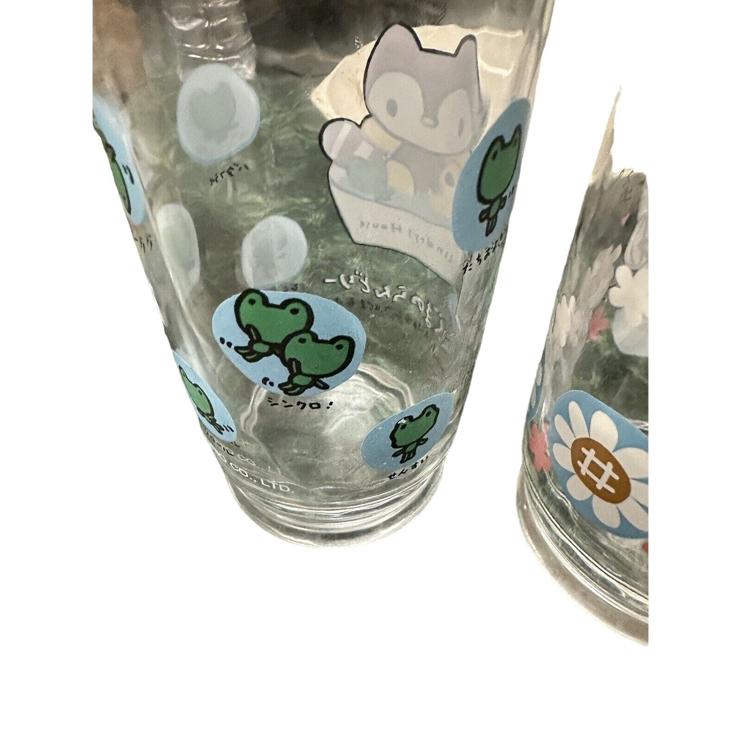 Corocorokuririn Glass Cup Set of 3 Retro Super Rare Corocorokuririn