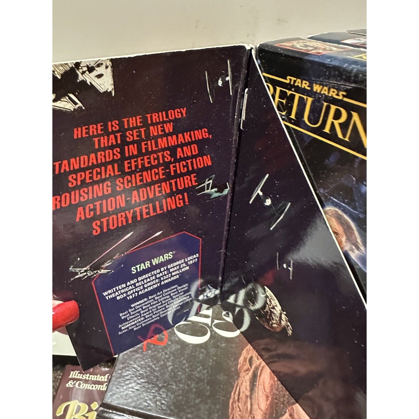 Star Wars Trilogy VHS Movies Return Of The Jedi_The Empire Strikes Back