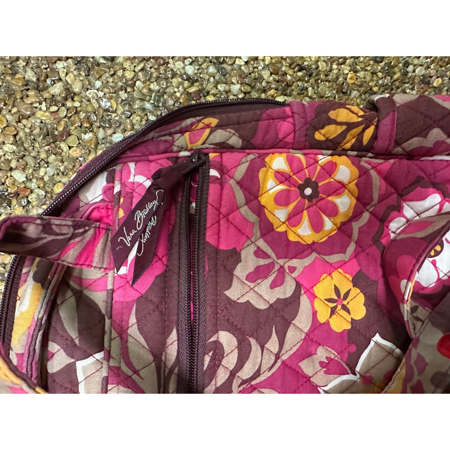 Vera Bradley Multicolor Medium Backpack Flower Floral CARNABY Retired Pocket