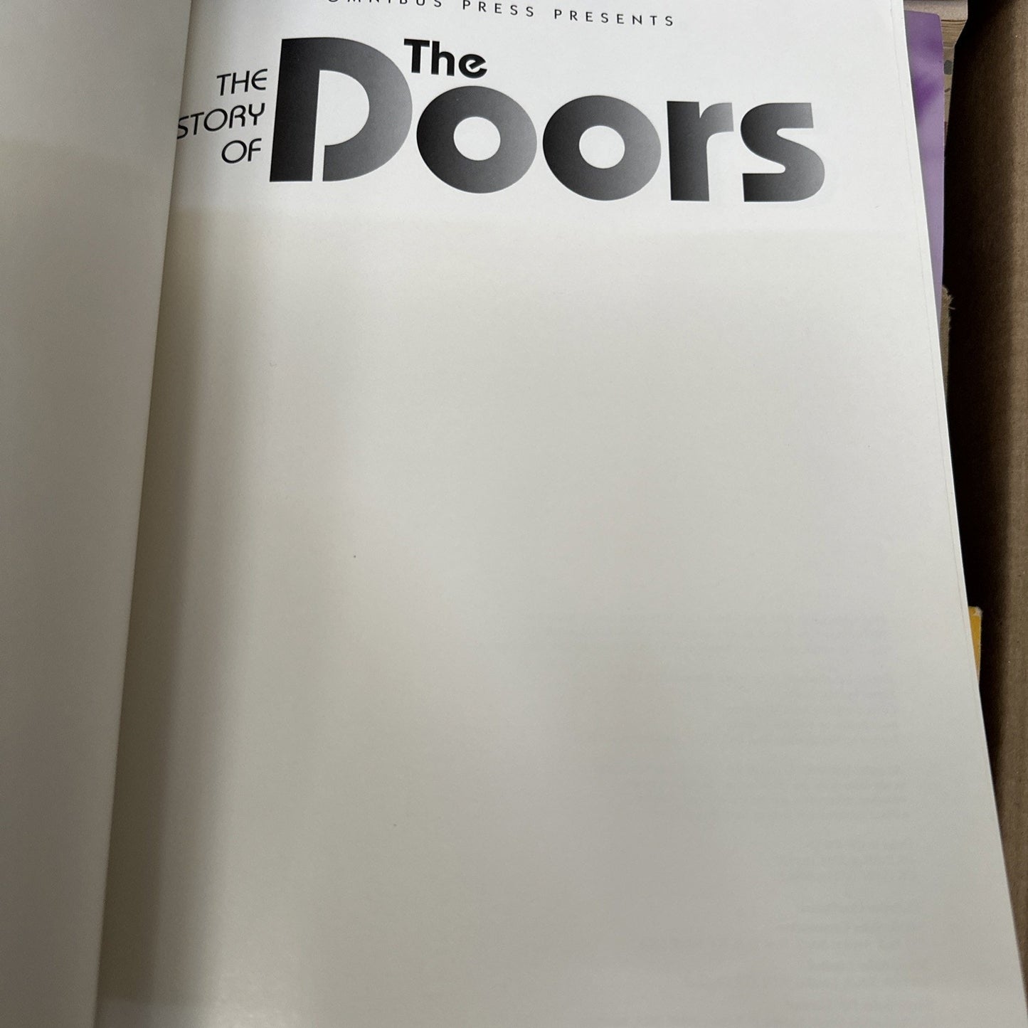 The Story of the Doors Tobler & Doe Omnibus Press