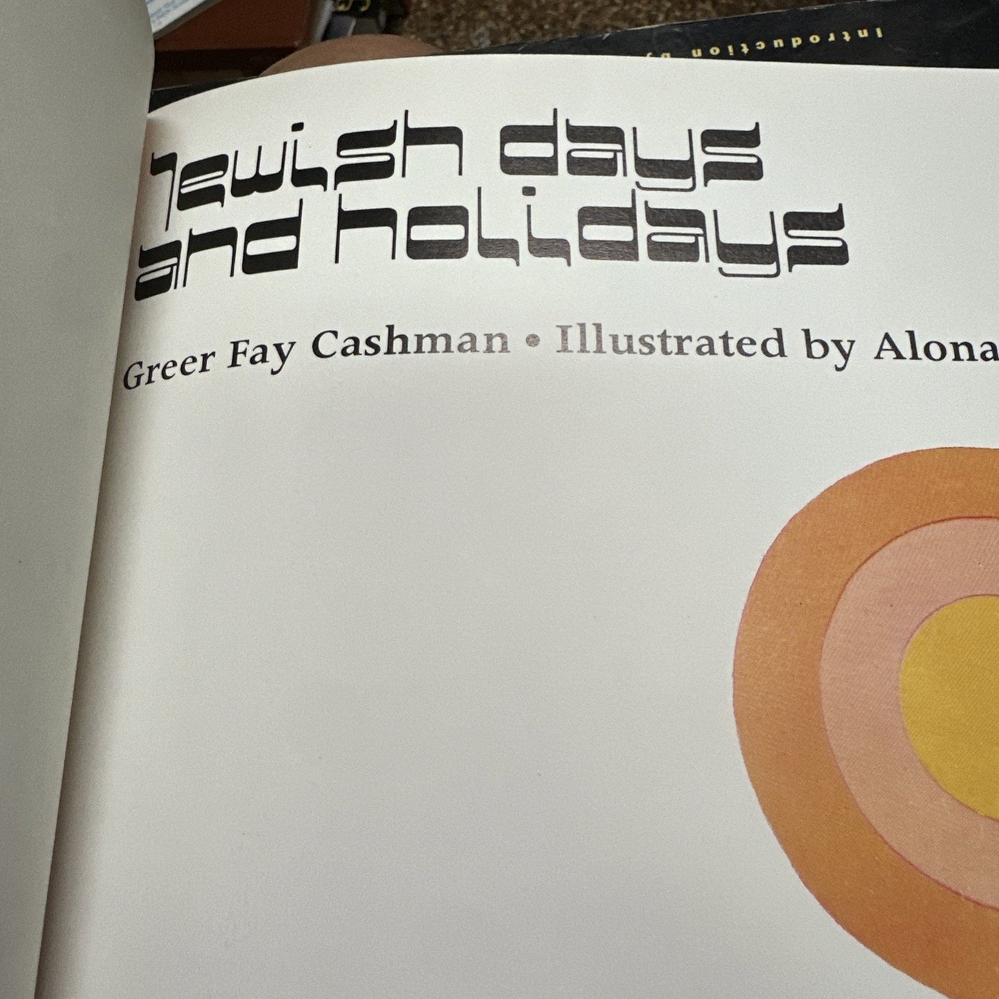 Jewish Days & Holidays By Greer Fay Cashman & Alona Frankel  Jewish Holiday Book