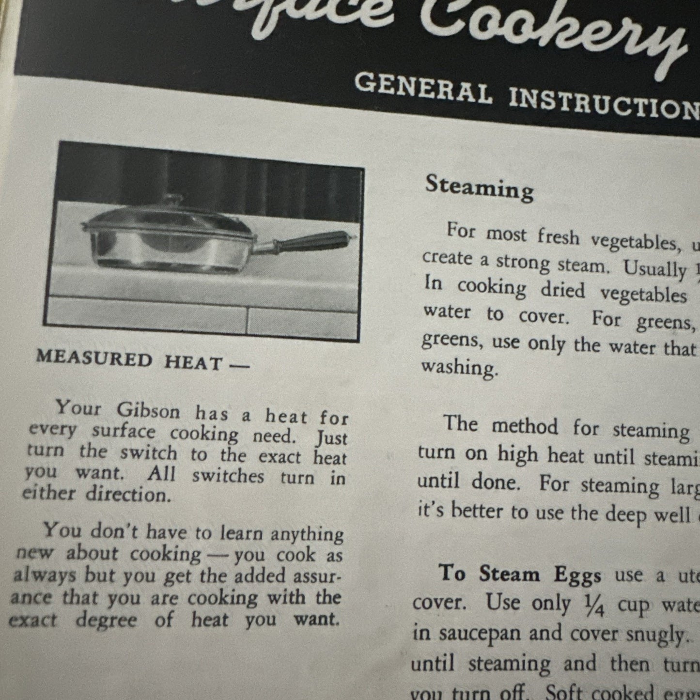 VTG 1948 Cooking The Modern Way With The Gibson Range Guide & Recipes Cookbook
