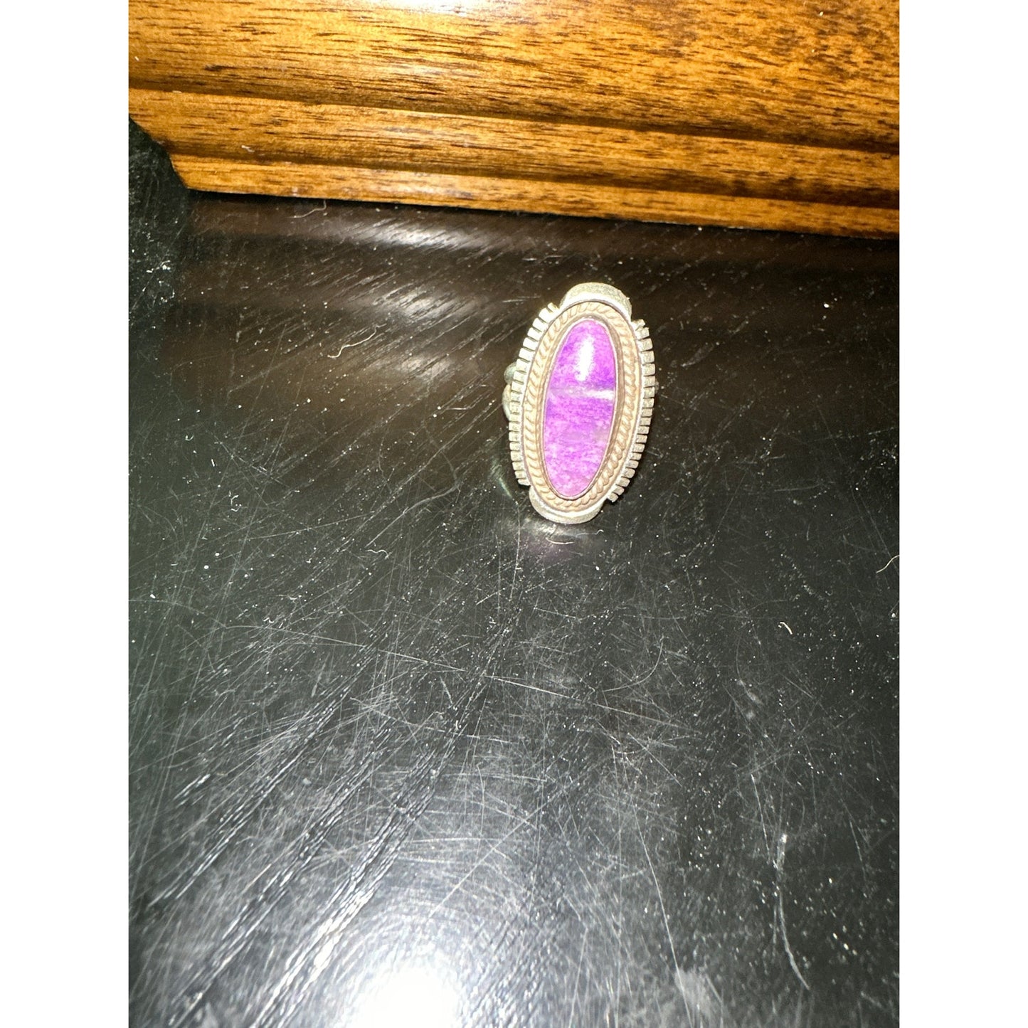 Charoite & Sterling Silver Ring size 7