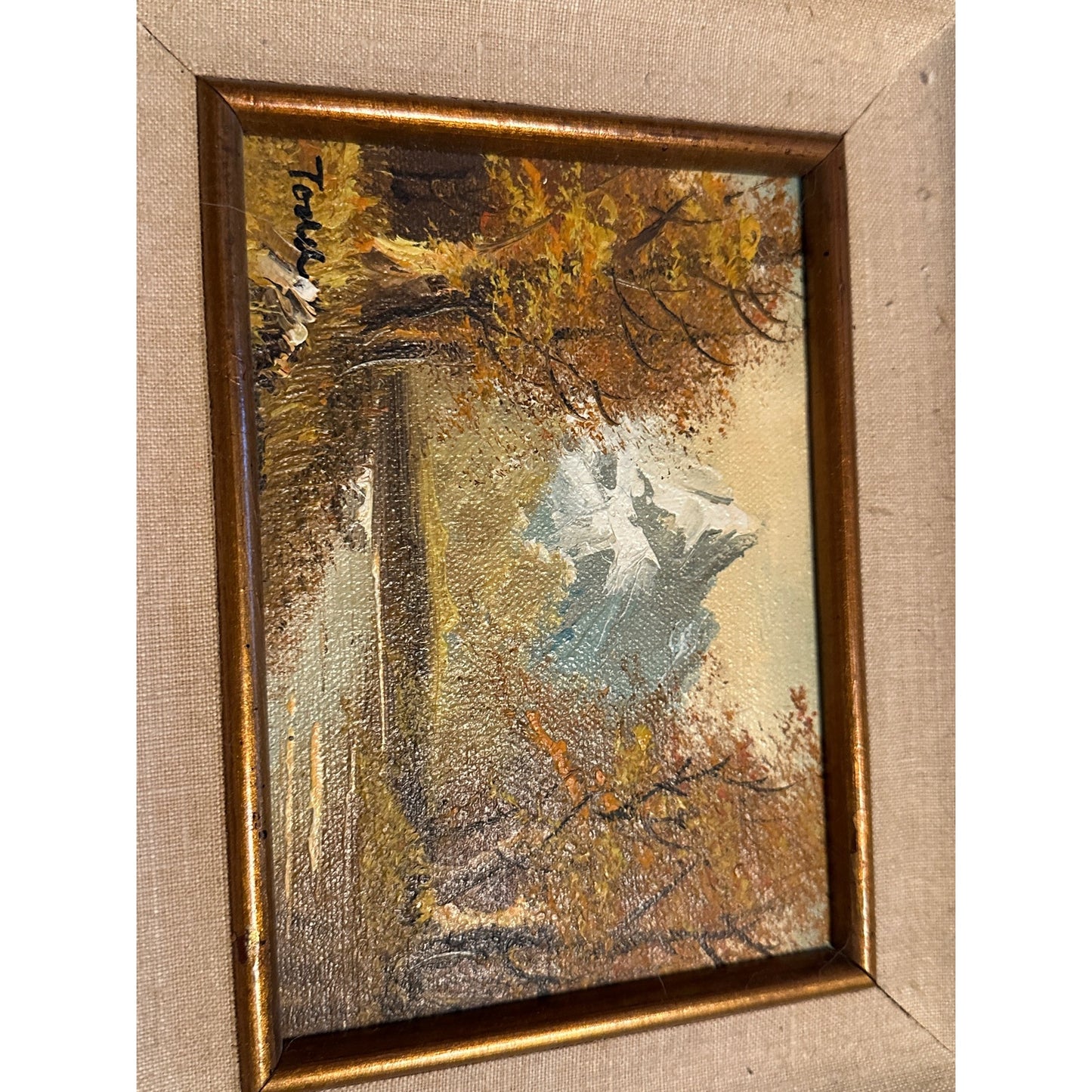 Original Oil Painting Mountain Landscape Oil on Canvas Signed "Todd"