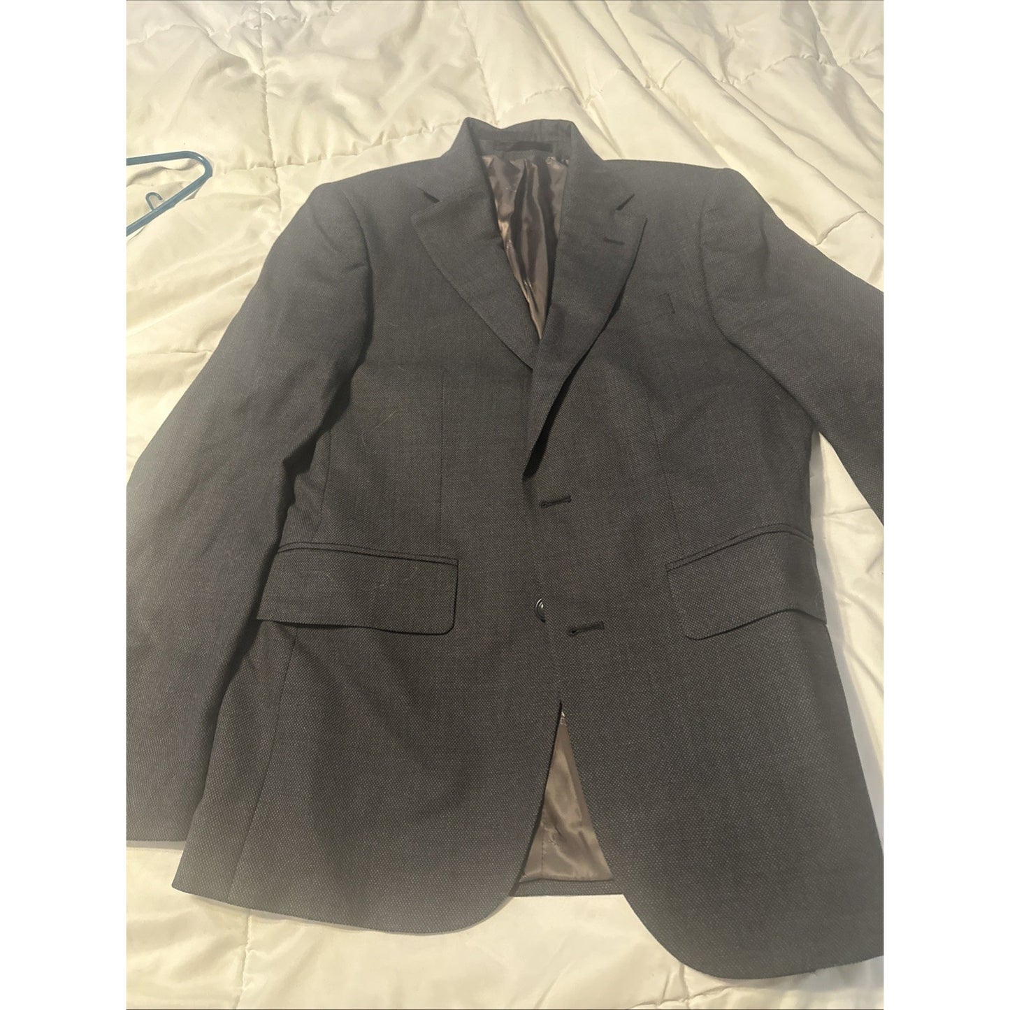 Charles Tyrwhitt Sport Coat Men 36 Blue Blazer Wool Jacket Classic Super 120s