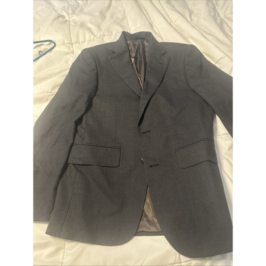 Charles Tyrwhitt Sport Coat Men 36 Blue Blazer Wool Jacket Classic Super 120s