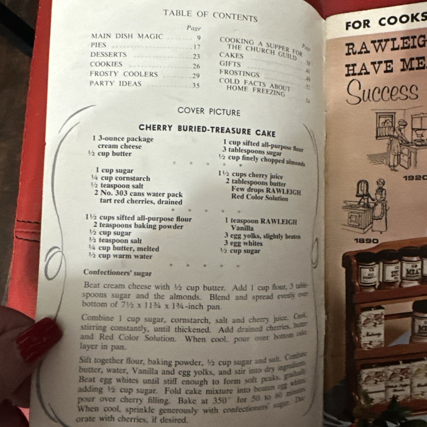 Vintage Rawleigh Recipe Gems Vintage Cookbook 75th Anniversary 1889-1964