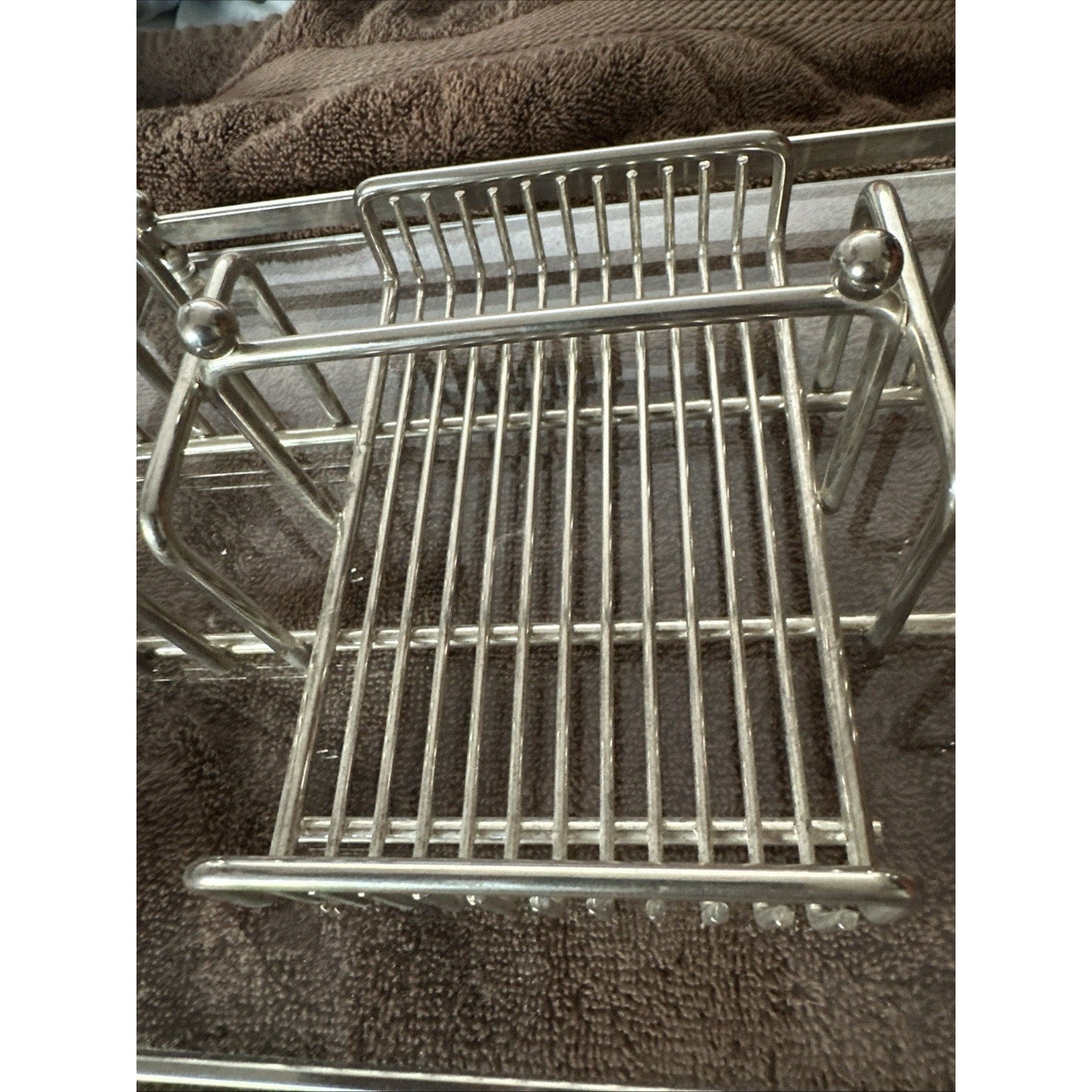 1960s Charles Hollis Jones Multi-Use Tray Organizer Polished Nickel & Lucite MCM