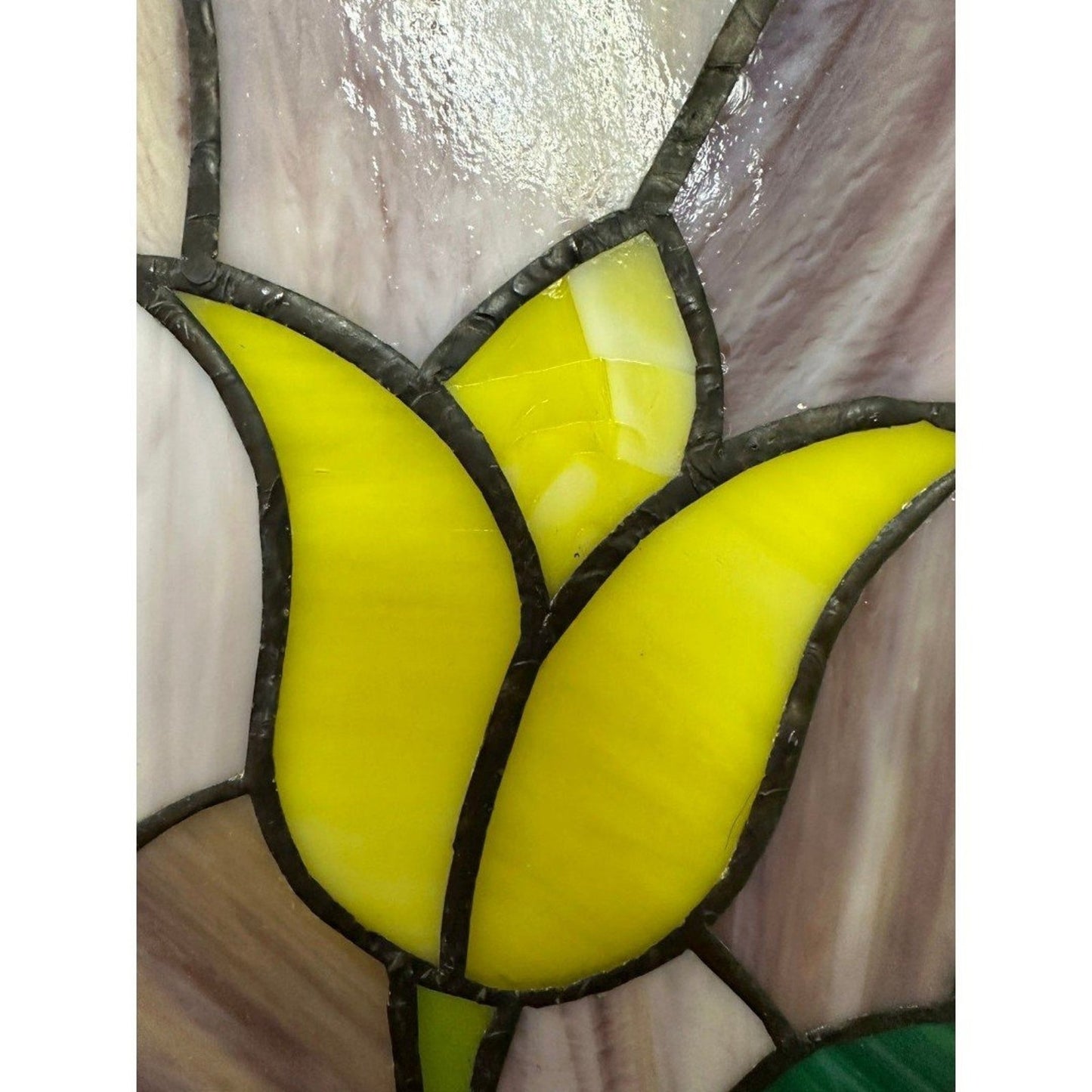 Vintage 2 Tulip stained glass