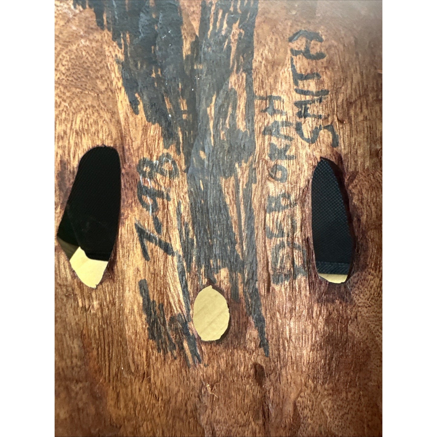 Primitive St Croix Wooden Elongated Face Mask Hand Crafted - Brown
