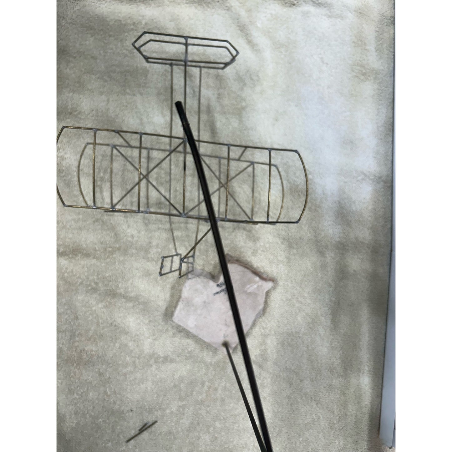 Vintage Airplane Wire Sculpture/model/brutalist/kinetic/desktop