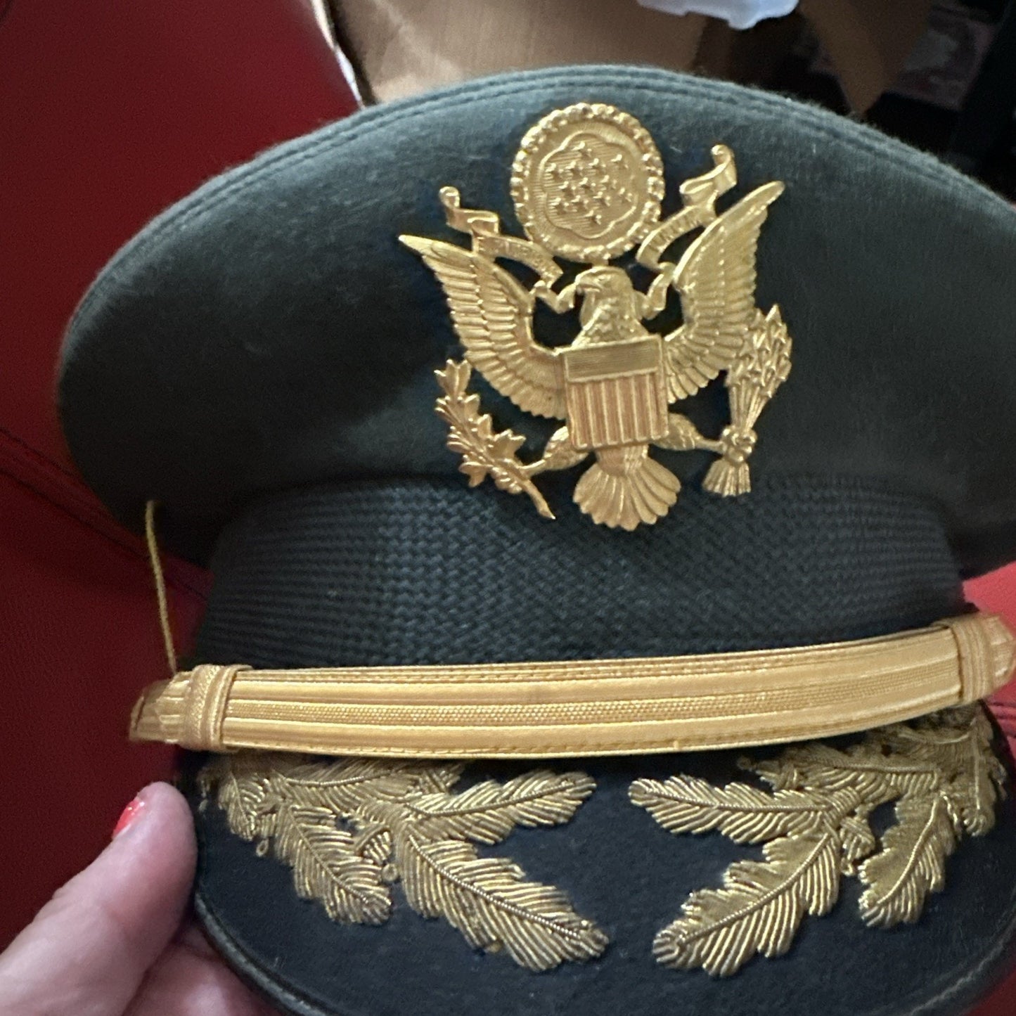 VIETNAM / KOREAN WAR ERA US ARMY KINGFORM WOOL FIELD OFFICERS VISOR CAP