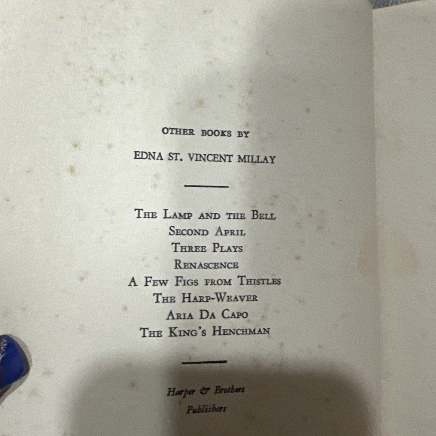 1st Edition THE BUCK IN THE SNOW & Other Poems by Edna St Vincent Millay [1928]