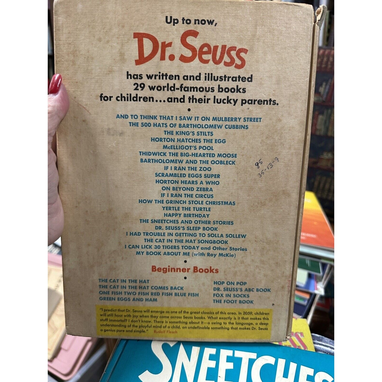 I Can Lick 30 Tigers Today! Dr Seuss Original 1969 Edition Hardcover Book