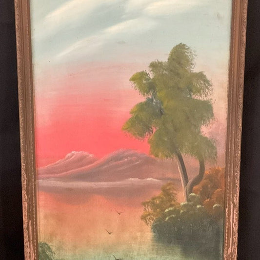 Framed signed art painting