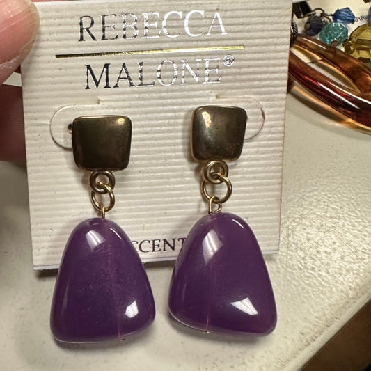Earrings purple  dangle