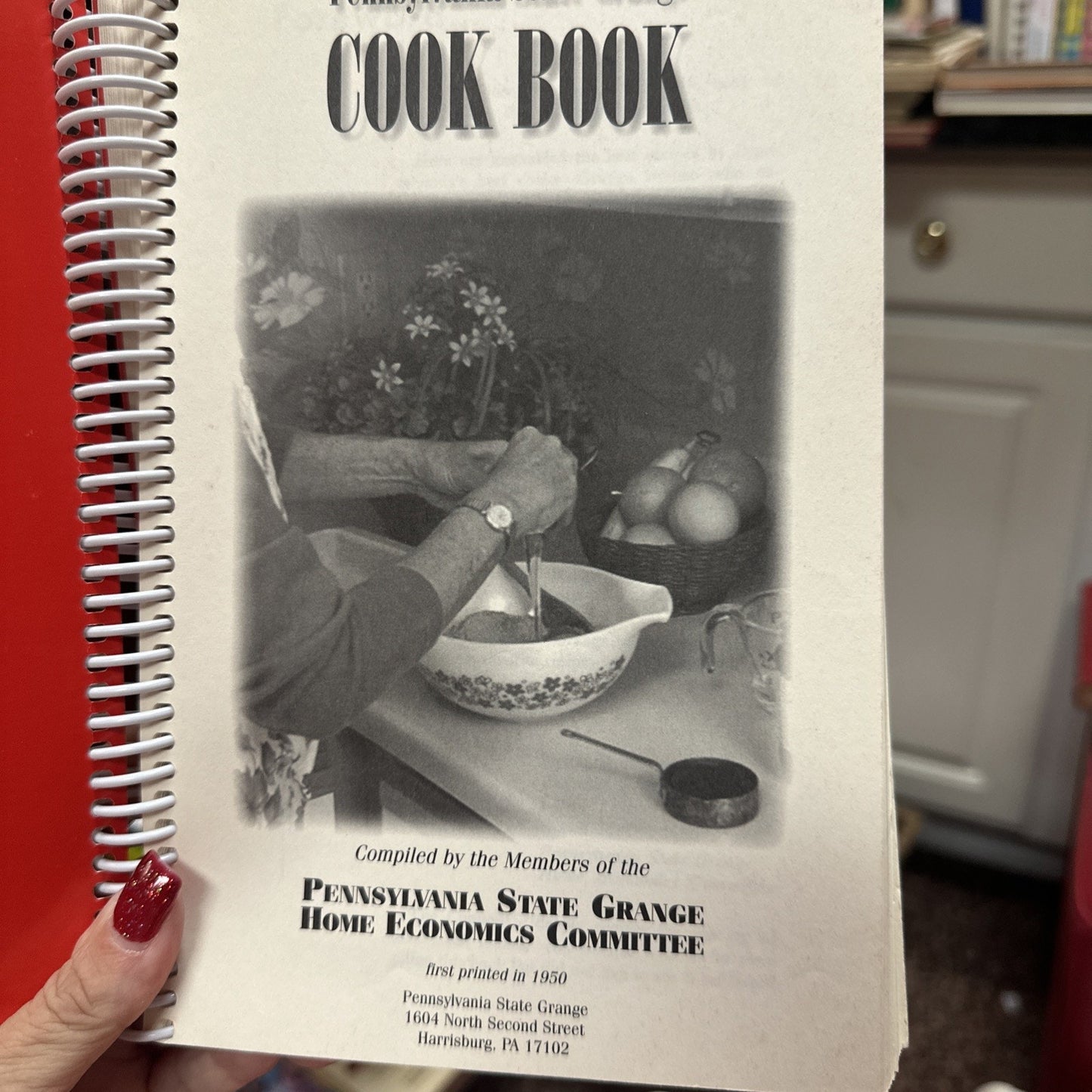 Vintage Cookbook Pennsylvania PA State Grange Recipes Spiral Bound