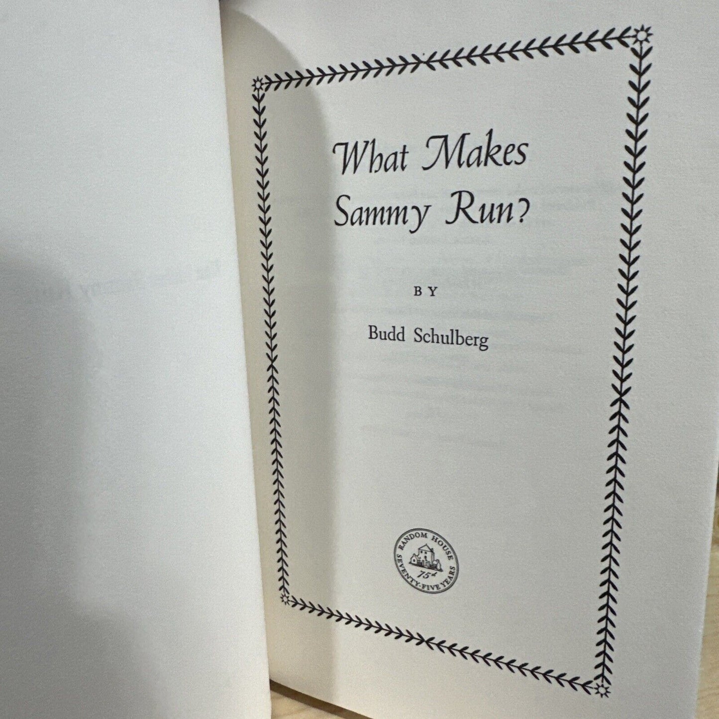 Budd SCHULBERG / What Makes Sammy Run? Excellent Copy