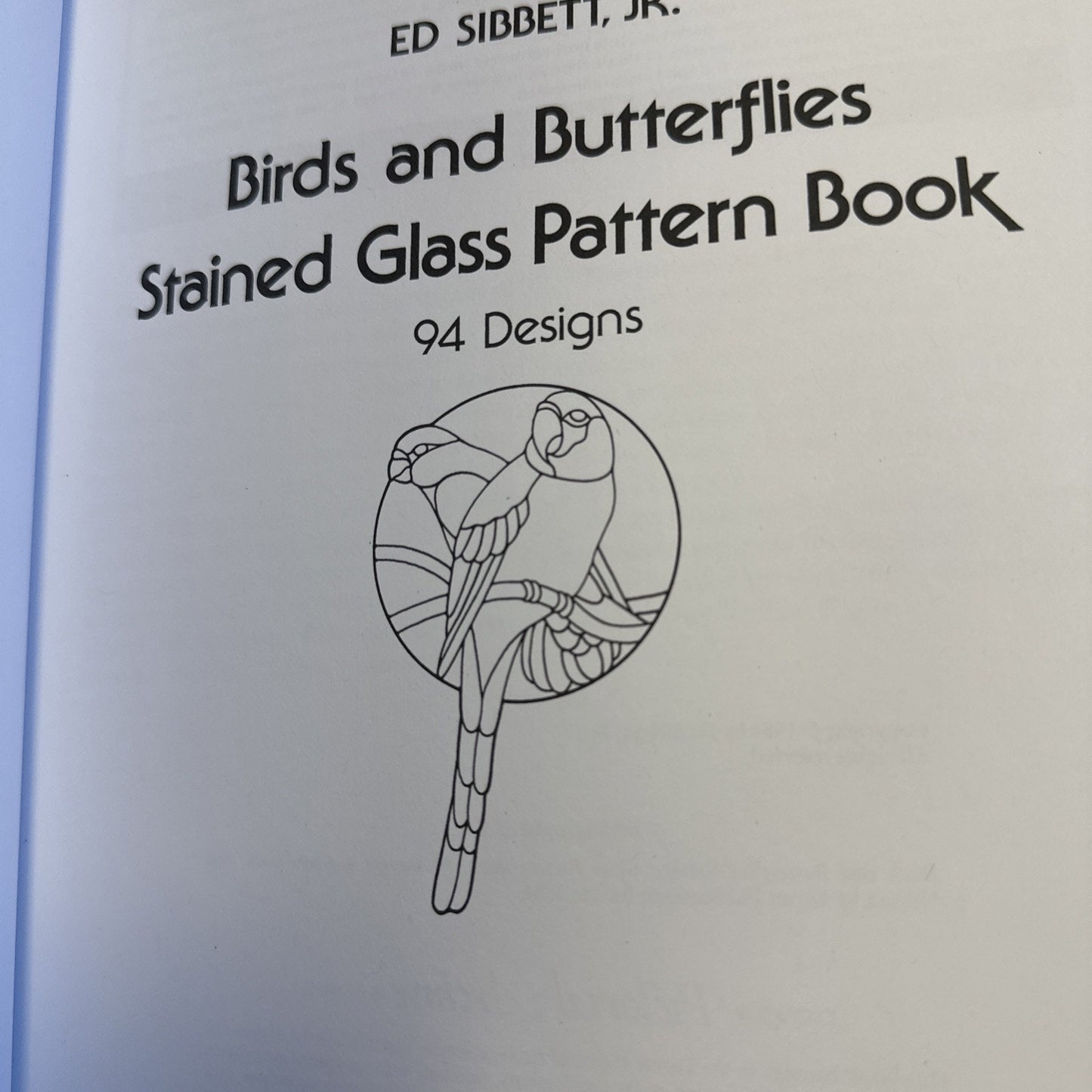 Birds and Butterflies Stained Glass Pattern Book Dove by Ed Sibbett Jr