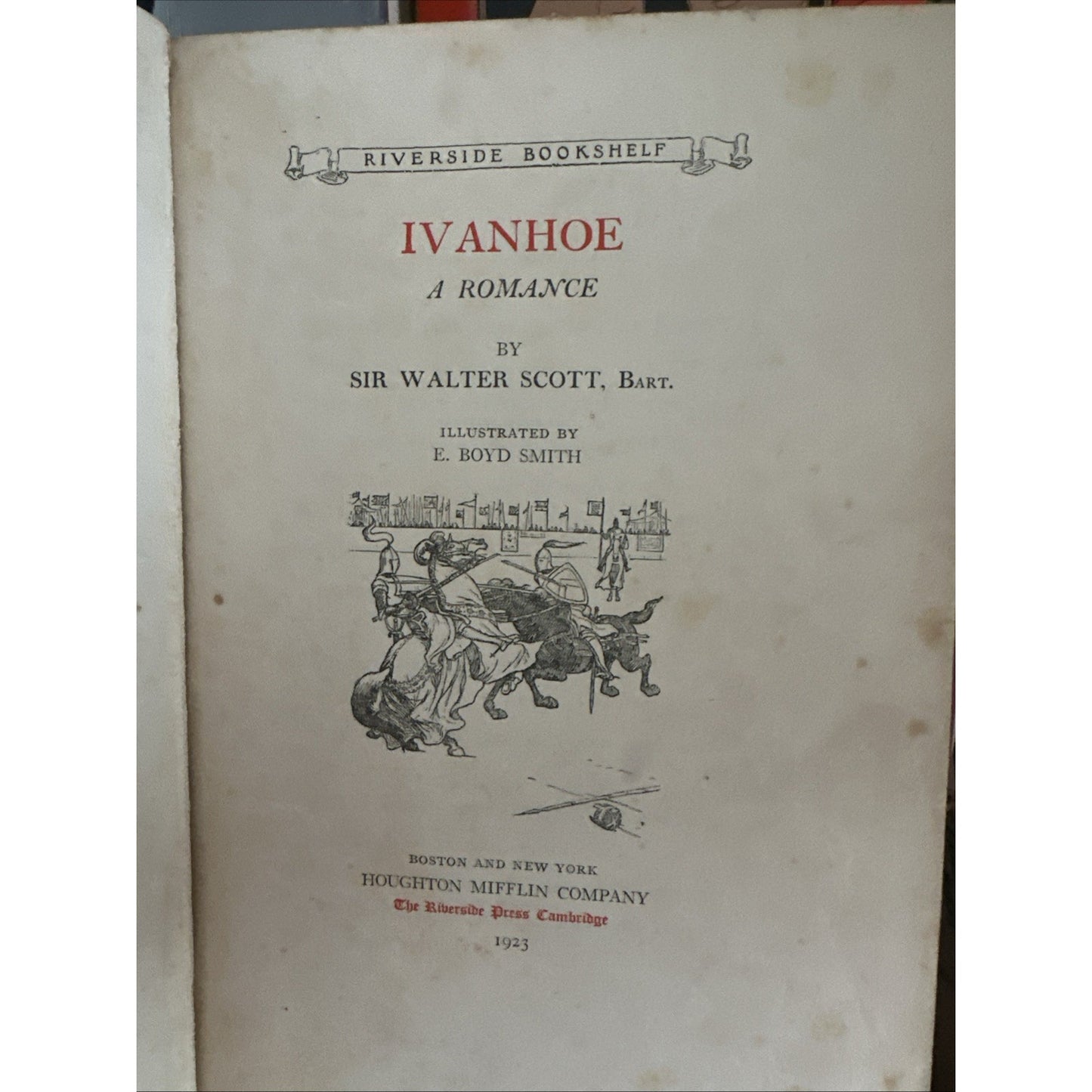 1923 IVANHOE Sir Walter Scott 1ST ED E Boyd Smith Nice Antique