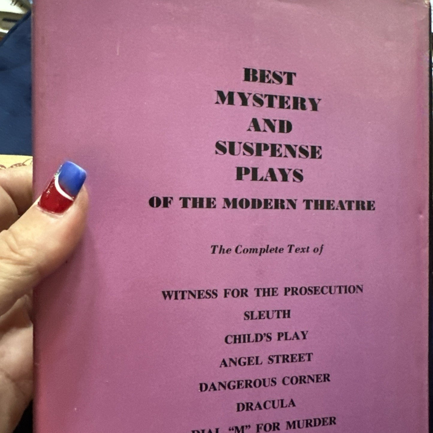 1971 BEST MYSTERY/SUSPENSE PLAYS of MODERN THEATER Complete Texts w/Prefaces