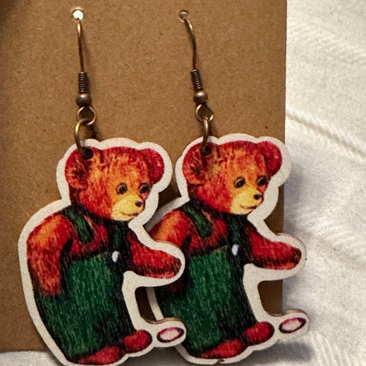Earrings Brown Bear Teacher Earrings