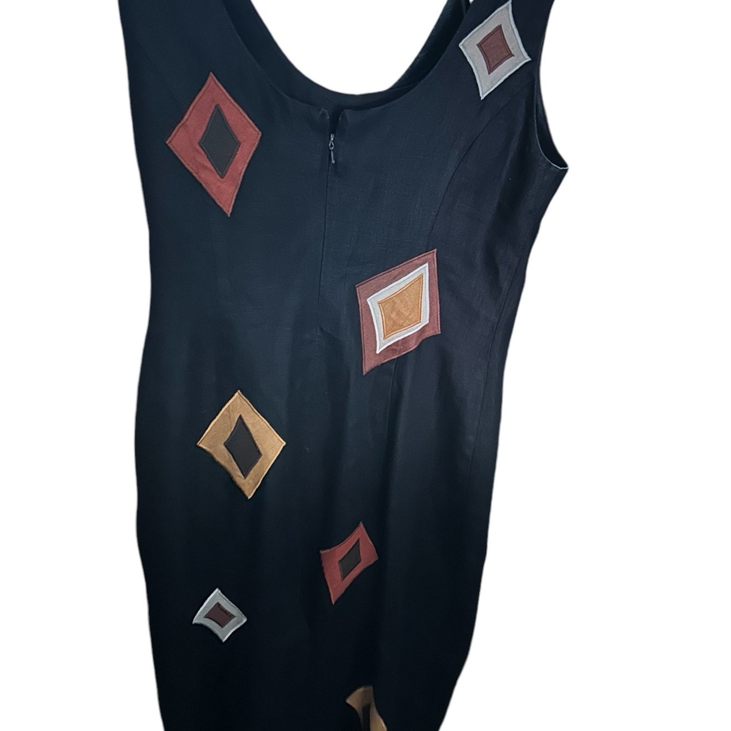 Vintage 80s 90s Andrea Jovine Midi Dress Low Back