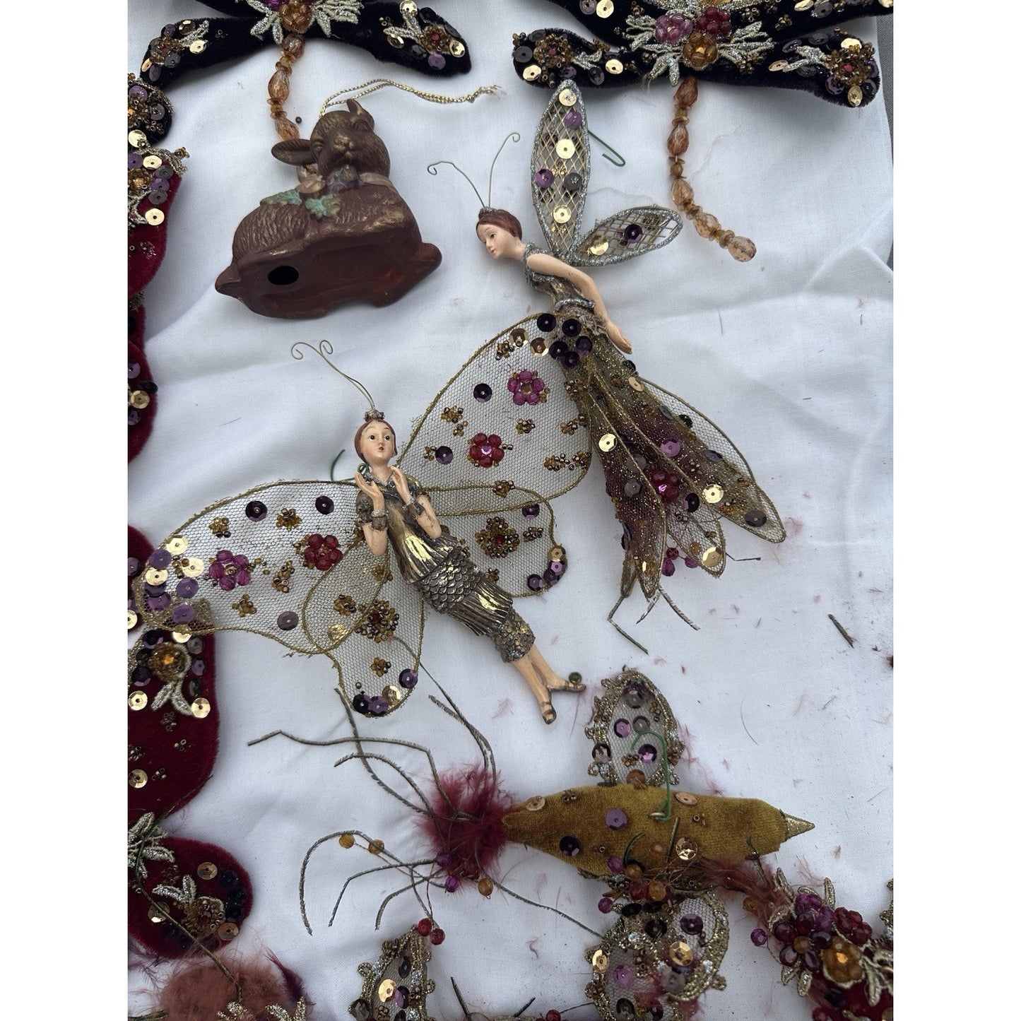 Vintage Christmas Tree Ornaments Lot Over 50