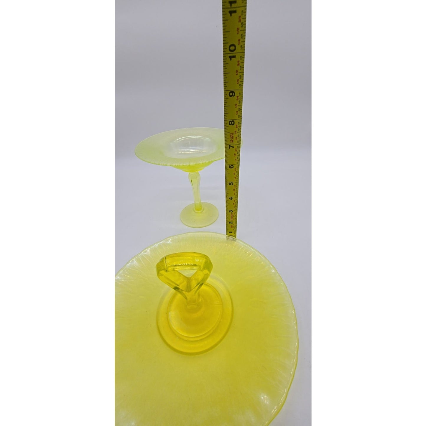 Vintage Tiffin Yellow Satin Vaseline Glass Compote
Serving tray & dish