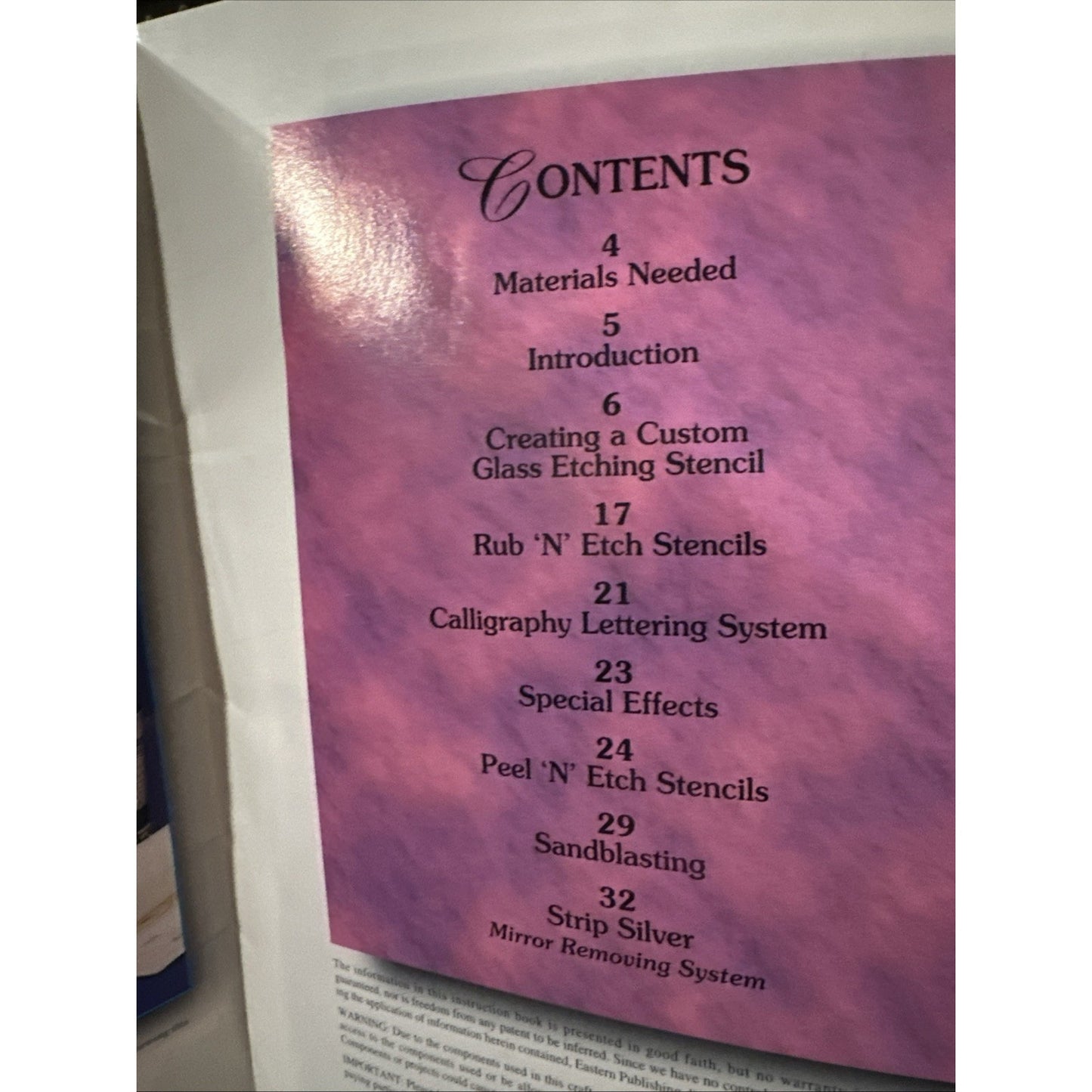 CREATIVE GLASS ETCHING TERRENCE AND SYD PICONE BOOK