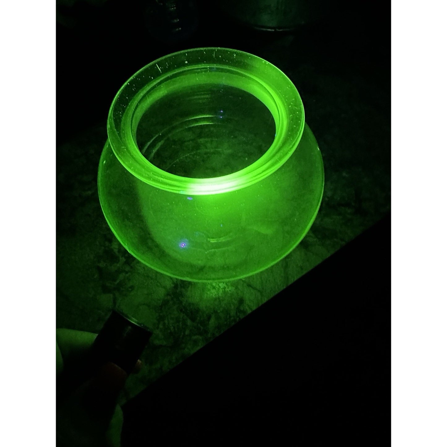 Uranium Glass Fish Bowl