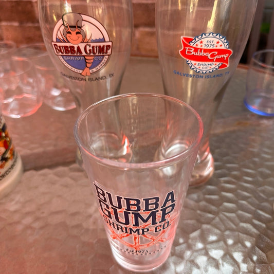 3 Bubba Gump beer Glass