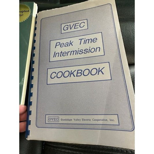 GVEC Peak Time the Intermission Cookbook  rare vintage