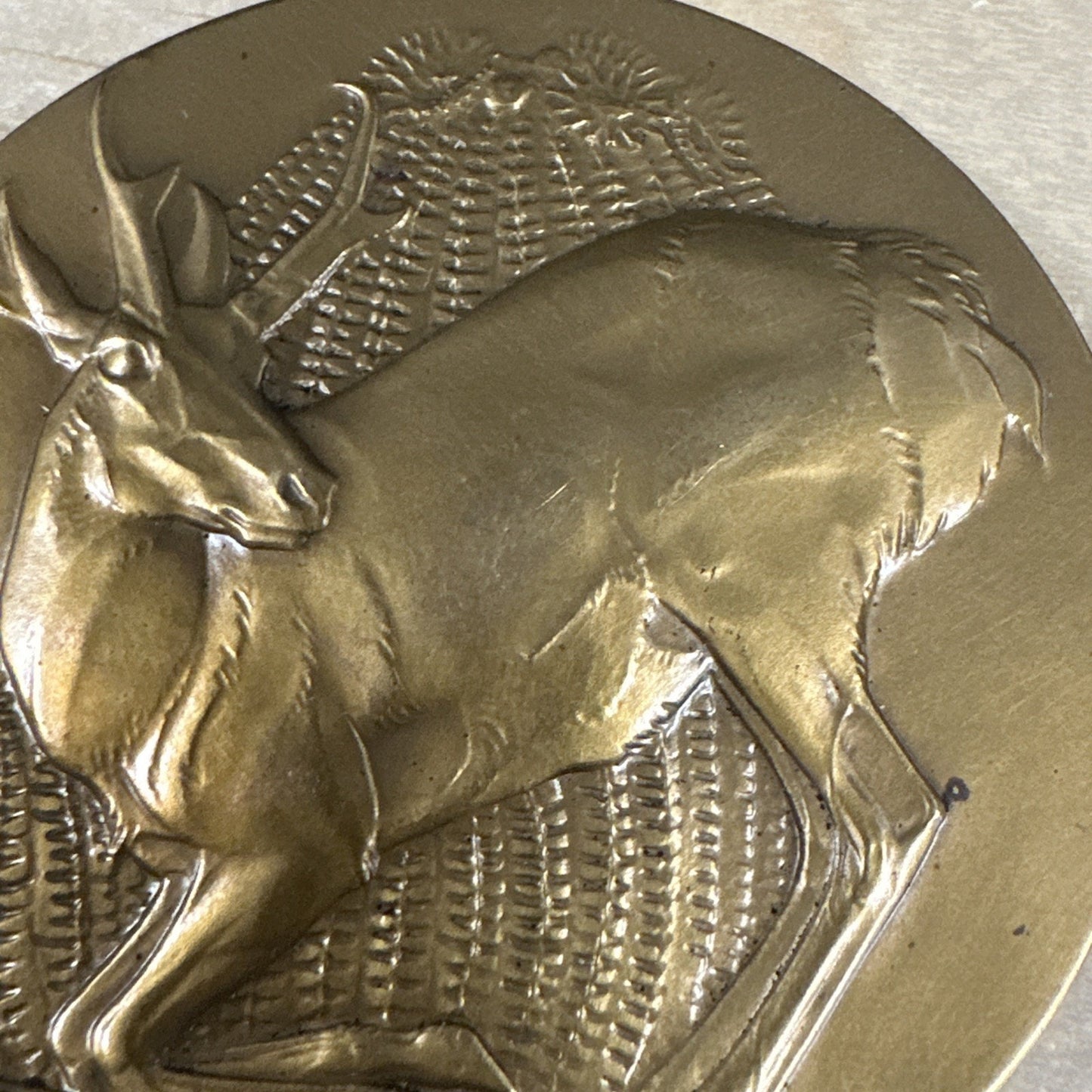 Towle Bronze Deer Paperweight 1977- Nice Condition